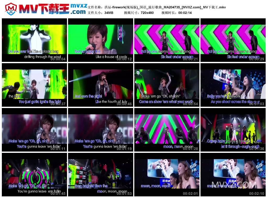 洪辰-firework(现场版)_国语_流行歌曲_MA204735